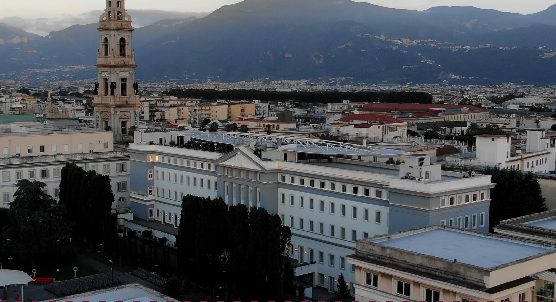 Panoramic view over Pompeii